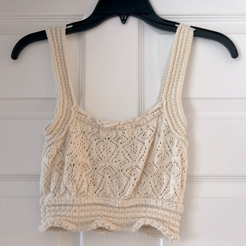 Zara small crochet crop top